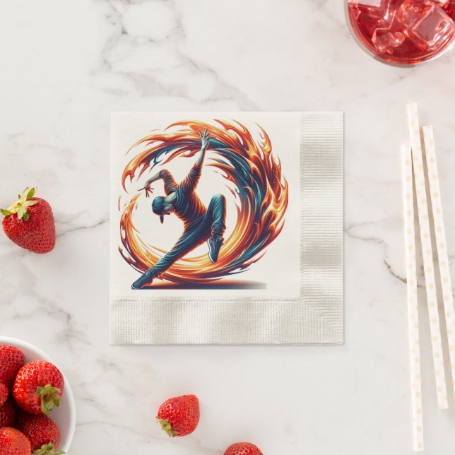 Servilleta De Papel Fuego callejero de ruptura con energía urbana (In situ)