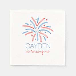 Servilleta De Papel Fuegos artificiales 4 de julio