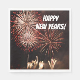 Servilleta De Papel Fuegos artificiales de Año Nuevo Feliz