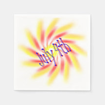 Servilleta de papel - Fuegos artificiales de rueda