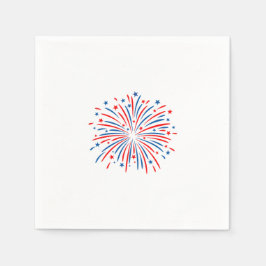 Servilleta De Papel fuegos artificiales del 4 de julio