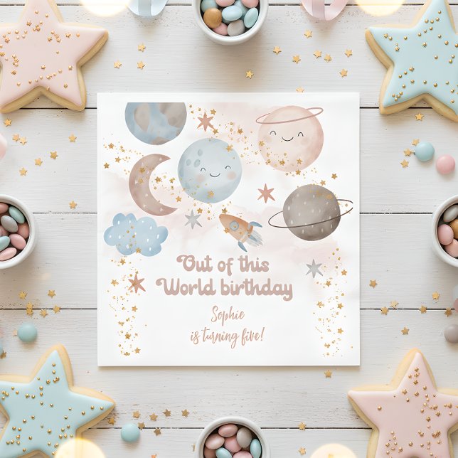 Servilleta De Papel Fuera de este mundo de la aventura espacial niños  (Subido por el creador)