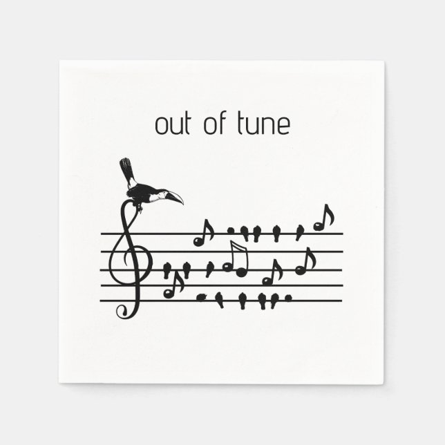 Servilleta De Papel Fuera de sintonía, el tucán se une a los pájaros c (Anverso)