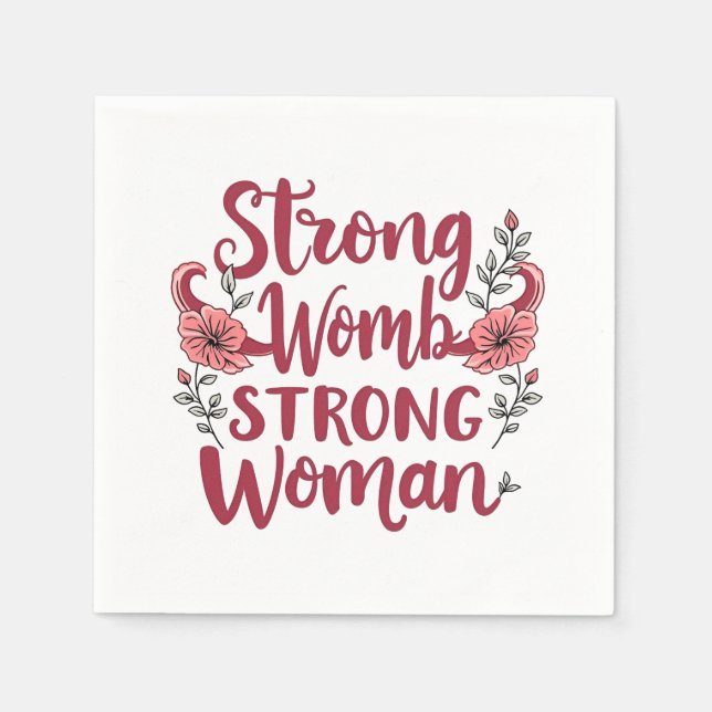 Servilleta De Papel Fuerte útero Mujeres Fuertes Empoderamiento de Muj (Anverso)