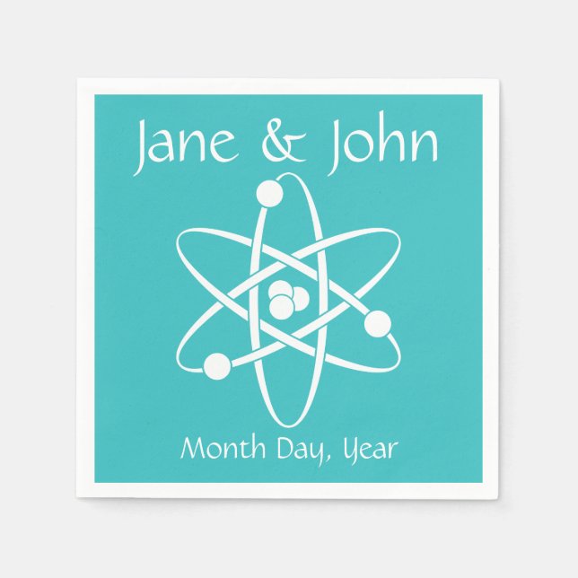 Servilleta De Papel Fuerzas atractivas en las toallas turquesas (Anverso)