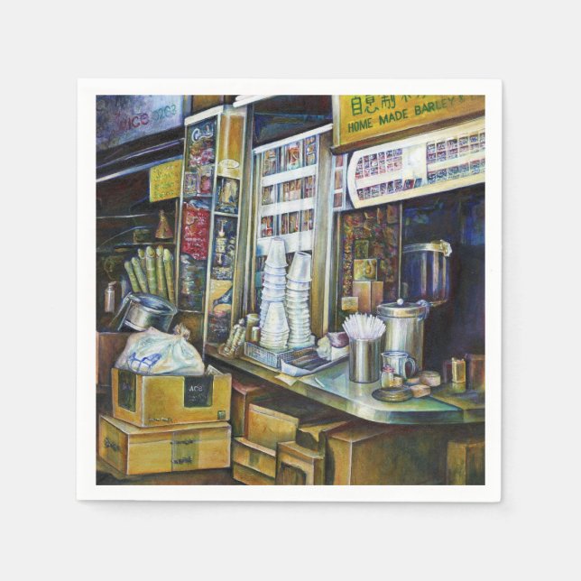 Servilleta De Papel Fuerzas de luz cargadas emocionalmente, Singapur (Anverso)