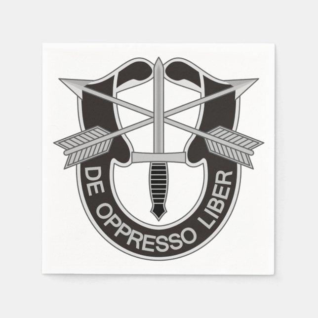 Servilleta De Papel Fuerzas Especiales SF De Oppresso Liber (Anverso)