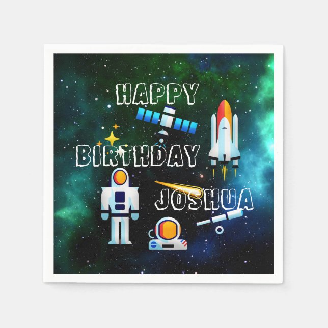 Servilleta De Papel Fun Astronauta Collage (Anverso)