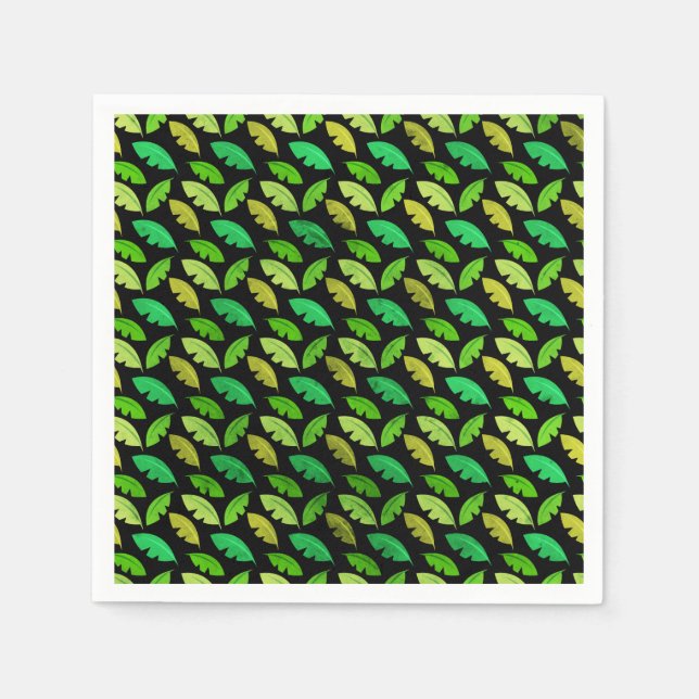 Servilleta De Papel Fun Banana Leaf Tropical Birday Party Pattern (Anverso)