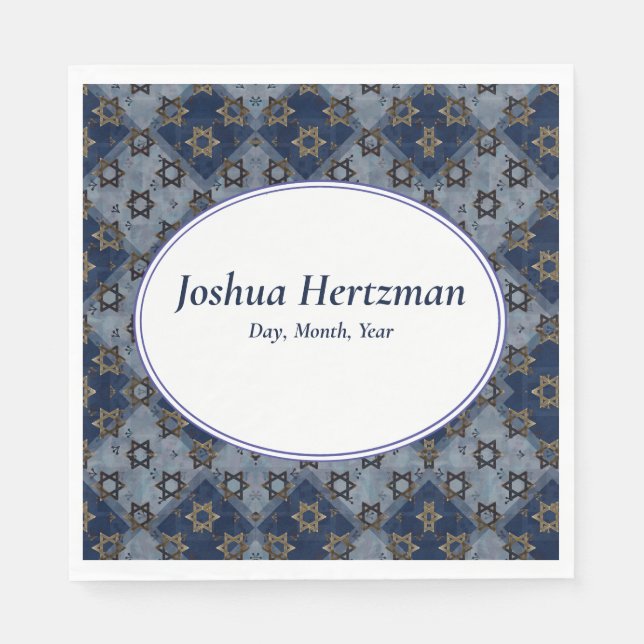 Servilleta De Papel Fun Bar Mitzvah Mazel Tov (Anverso)