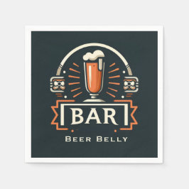Servilleta De Papel Fun Beer Belly Bar, logotipo de Beer Mug
