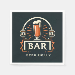 Servilleta De Papel Fun Beer Belly Bar, logotipo de Beer Mug