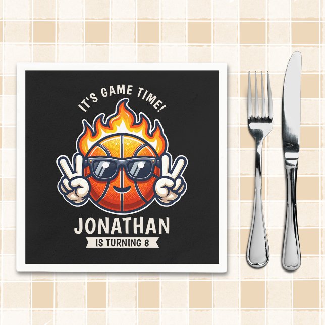 Servilleta De Papel Fun Birthday Boy with Basketball Theme (Subido por el creador)
