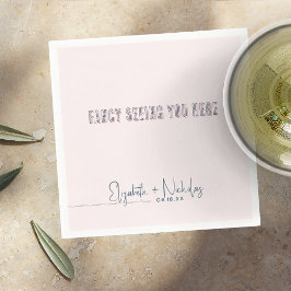 Servilleta De Papel Fun Boda rosa y azul