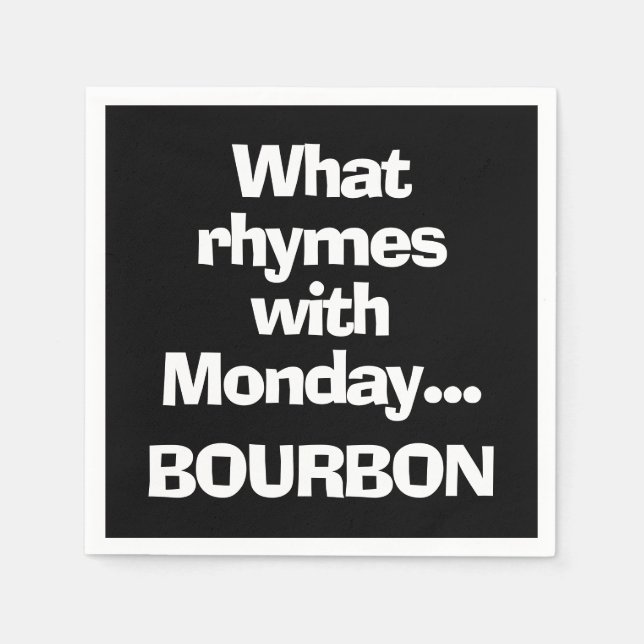 Servilleta De Papel Fun Bourbon Black Coctail (Anverso)