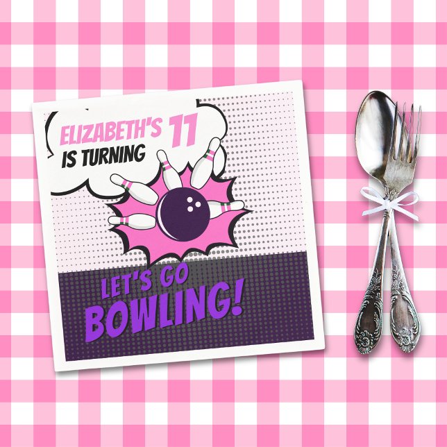 Servilleta De Papel Fun Bowling-Style Birthday Girls (Subido por el creador)