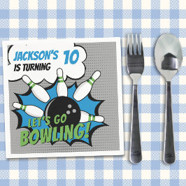 Servilleta De Papel Fun Bowling-Style Birthday Kids
