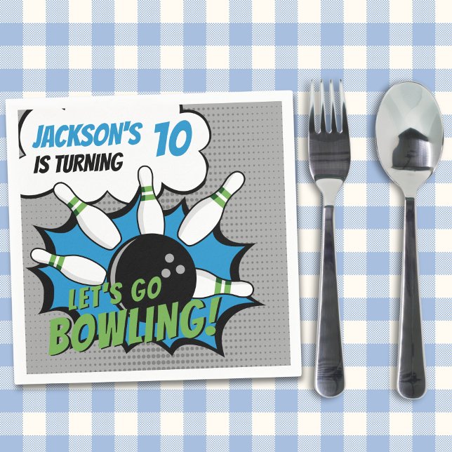 Servilleta De Papel Fun Bowling-Style Birthday Kids (Subido por el creador)