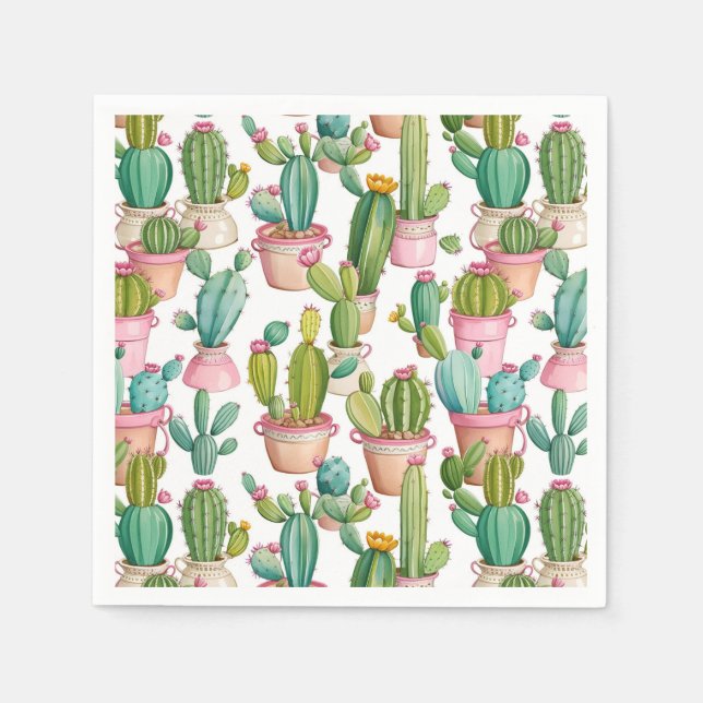 Servilleta De Papel Fun bright cactus (Anverso)