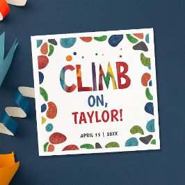 Servilleta De Papel Fun colorido Rock Climb Mountain Adventure