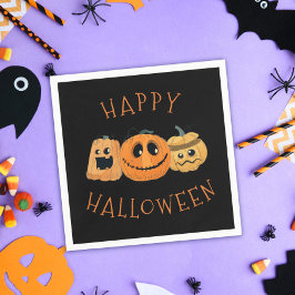 Servilleta De Papel Fun Cute Calabaza Jack O'Lanterns Halloween Party