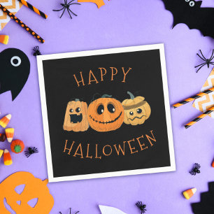Servilleta De Papel Fun Cute Calabaza Jack O'Lanterns Halloween Party