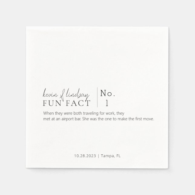 Servilleta De Papel Fun Fact Cocktail Napkins (Anverso)
