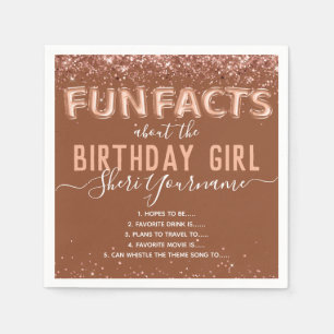 Servilleta De Papel Fun fact Facts Balloon Purpurina Girly