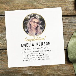 Servilleta De Papel Fun Fact Simple Graduado Foto Partido De Graduació