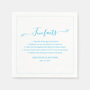 Servilleta De Papel Fun Facts Boda Napkins