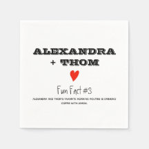 Fun Facts Boda Napkins