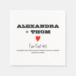 Servilleta De Papel Fun Facts Boda Napkins