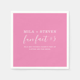 Servilleta De Papel Fun Facts Boda Napkins