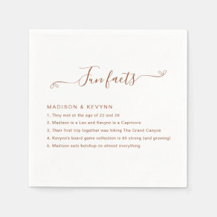 Servilleta De Papel Fun Facts Boda Napkins