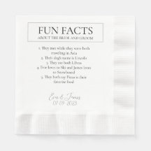 Fun Facts Elegant Bride y Groom Boda