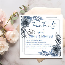 Servilleta De Papel Fun Facts Floral Modern Boda Napkins