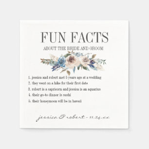 Servilleta De Papel Fun Facts Floral Personalizado