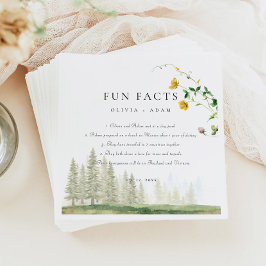 Servilleta De Papel Fun Facts Forest Rustic Boho Wildflower Boda