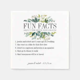 Servilleta De Papel Fun Facts Garden Greenerenery Personalizado