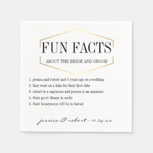Servilleta De Papel Fun Facts Gold Personalizado Papel Napkins