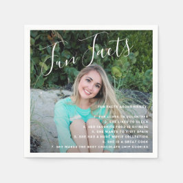 Servilleta De Papel Fun Facts Graduación Foto Simple Napk Escrito A Ma