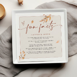 Servilleta De Papel Fun Facts Moda moderna Boda de otoño Minimalista