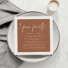 Servilleta De Papel Fun Facts Moda moderna Minimalista Terracotta