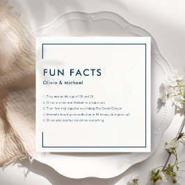 Servilleta De Papel Fun Facts Modernas Modas Bodas Minimalistas
