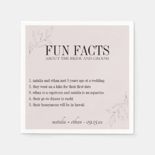 Servilleta De Papel Fun Facts Moderno Flora Personalizada