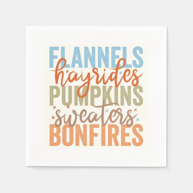 Servilleta De Papel Fun Fall Vibes (Anverso)