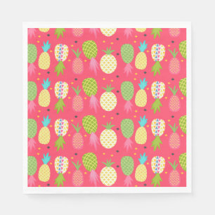Servilleta De Papel Fun frambuesa colorida piña con estampado