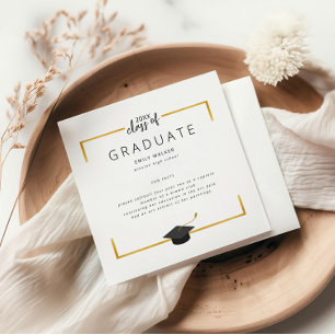 Servilleta De Papel Fun Gold Facts Graduation Party Napkins
