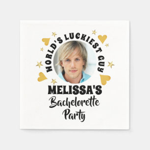 Servilleta De Papel Fun Grooms Face Photo Bachelorette Party