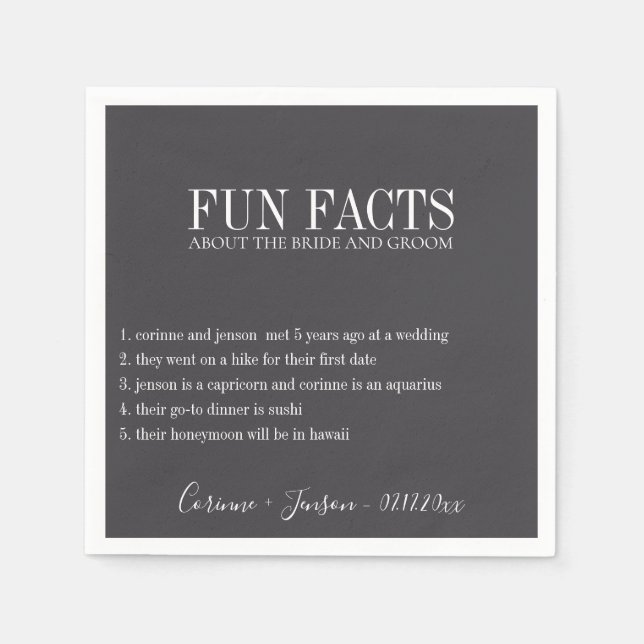 Servilleta De Papel Fun Hacts Black Onyx Personalizado (Anverso)